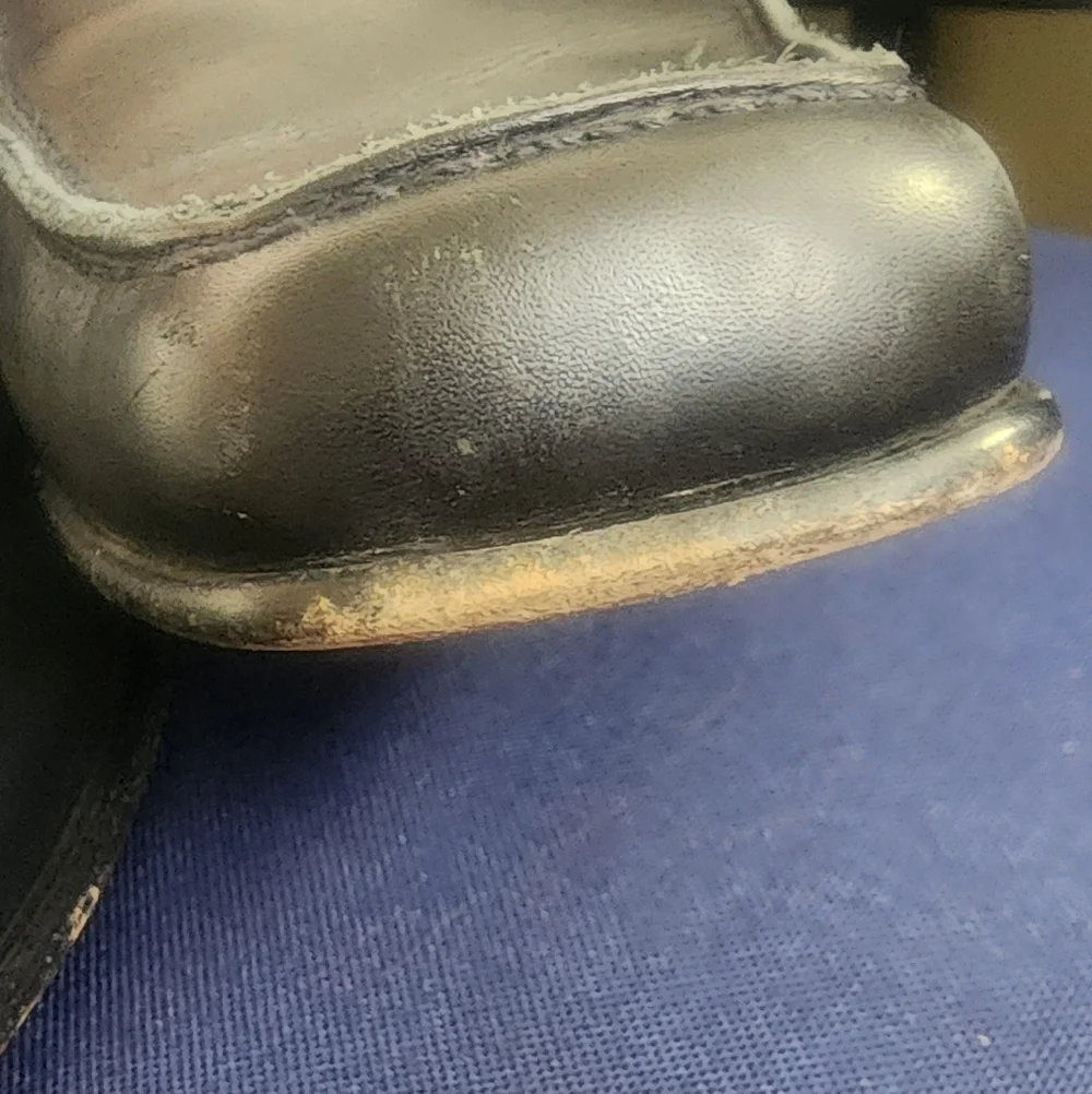 Salvatore Ferragamp Black Leather Men's Loafers, Size 10.